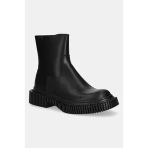 Camper cizme de piele Pix Berlin culoarea negru, cu toc plat, K400809-001 imagine