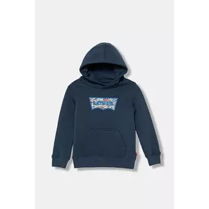 Levi's bluză copii ON THE ROAD BATWING HOODIE culoarea bleumarin, cu glugă, cu imprimeu, 8EP036 imagine