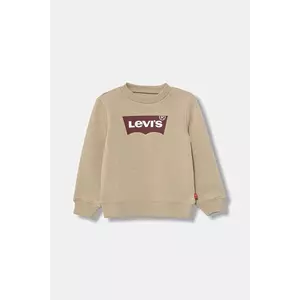 Levi's bluză copii BATWING CREWNECK culoarea bej, cu imprimeu, 8E9079 imagine