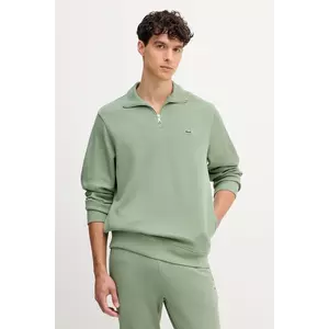 Lacoste pulover de bumbac culoarea gri, cu turtleneck imagine
