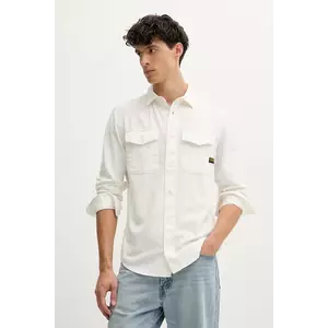 G-Star Raw camasa din bumbac culoarea verde, cu guler clasic, regular imagine