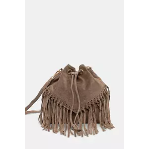 Answear Lab geanta de mana din piele intoarsa culoarea negru imagine