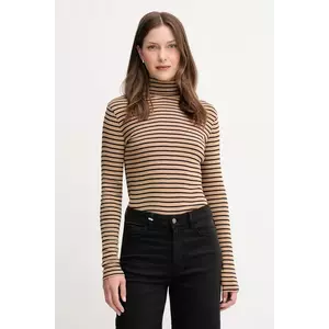 United Colors of Benetton longsleeve din bumbac cu guler, 30YSE2225 imagine