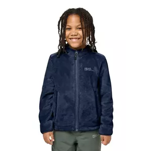 Jack Wolfskin bluză copii culoarea verde, cu glugă, uni, 1608672 imagine