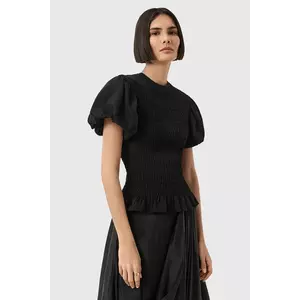 AllSaints bluză DAEL culoarea alb, uni, W013JD imagine