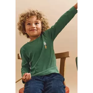 Liewood longsleeve din bumbac pentru copii Apia Placement Longsleeve T-shirt culoarea verde, cu imprimeu, LW20213 imagine