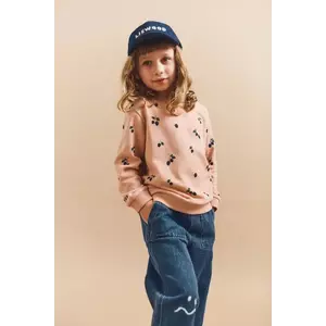 Liewood hanorac de bumbac pentru copii Thora Printed Sweatshirt culoarea portocaliu, cu imprimeu, LW20357 imagine