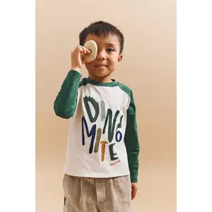 Liewood longsleeve din bumbac pentru copii Ellington Placement T-shirt culoarea bej, cu imprimeu, LW20083 imagine