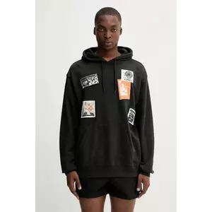 Vans bluză culoarea negru, cu glugă, cu imprimeu, VN000PAZBLK1 imagine