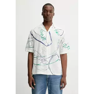 Desigual cămașă din bumbac MAX culoarea bej, relaxed, 25WMCW06 imagine