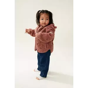 Liewood geacă bebe Mara Pile Jacket With Ears culoarea portocaliu, LW18633 imagine