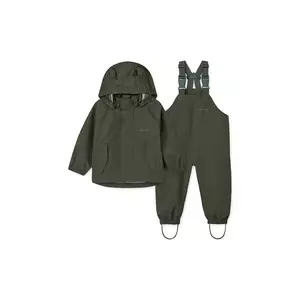 Liewood jachetă și pantaloni pentru bebeluși Manu Rainwear Set culoarea verde, LW19910 imagine