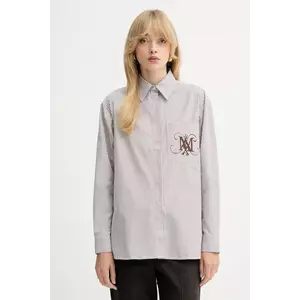 MAX&Co. cămașă din bumbac culoarea maro, cu guler clasic, relaxed, 2526116121200 imagine