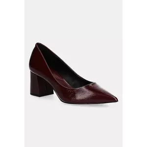 Aldo pantofi de piele YBALELIN culoarea bordo, cu toc drept, 14055461 imagine