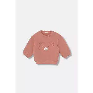 United Colors of Benetton bluză bebe culoarea portocaliu, cu imprimeu, 3MDSA1061 imagine