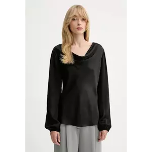 Fracomina bluză culoarea negru, uni, FS25WT1004W45101 imagine