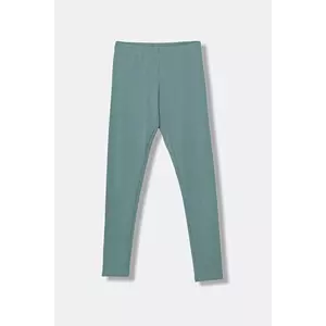 United Colors of Benetton leggins copii culoarea turcoaz, uni, 3MT1CF02G imagine