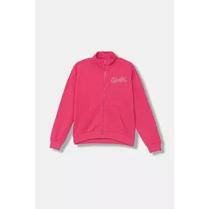 United Colors of Benetton hanorac de bumbac pentru copii culoarea roz, cu imprimeu, 3J68C505D imagine