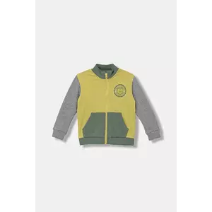 United Colors of Benetton hanorac de bumbac pentru copii culoarea verde, cu imprimeu, 3J70G503X imagine