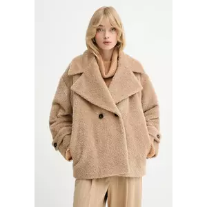 Marella palton de lână culoarea maro, 2523086091200 imagine