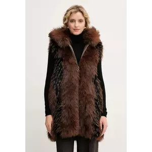 Fracomina vestă culoarea maro, de tranziție, FR25WC4006O44501 imagine