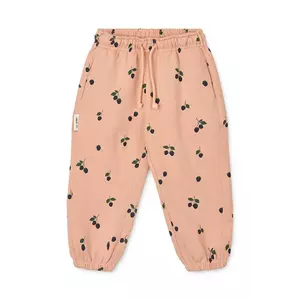 Liewood pantaloni de trening din bumbac pentru copii Arlo Printed Sweatpants culoarea portocaliu, cu model, LW20074 imagine