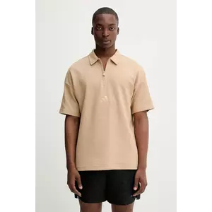 adidas polo de bumbac All SZN culoarea verde, cu imprimeu, JL6546 imagine