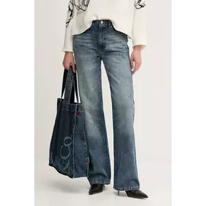 MAX&Co. blugi din bumbac medium waist, 2526186081200 imagine