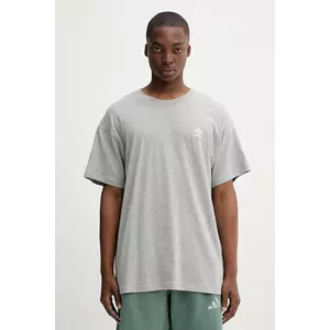 adidas Originals tricou din bumbac Essentials culoarea gri, uni, JY6270 imagine