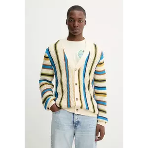 Desigual cardigan din bumbac CADAQUES culoarea bej, 25WMJF01 imagine