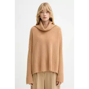 MAX&Co. pulover de cașmir culoarea maro, light, cu guler, 2528366044200 imagine