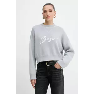 BOSS Orange pulover de bumbac culoarea gri, 50543979 imagine
