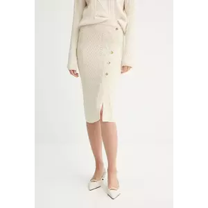 Fracomina fustă culoarea bej, midi, creion, FR25WG4007K50201 imagine