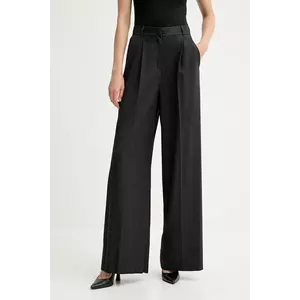 Marella pantaloni Emme by Marella culoarea gri, lat, high waist, 2525136151200 imagine