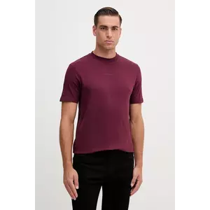 Karl Lagerfeld tricou din bumbac culoarea bordo, cu imprimeu, 554235.755051 imagine