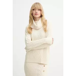 Fracomina pulover culoarea bej, light, cu guler, FR25WT7035K50201 imagine