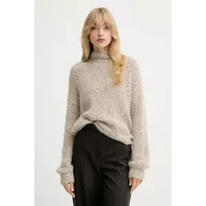 Marella pulover culoarea bej, cu guler, 2523366334200 imagine