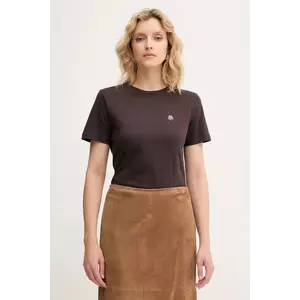 Marella tricou din bumbac culoarea maro, 2523976084200 imagine