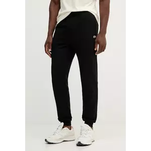 Lacoste pantaloni de trening din bumbac culoarea negru, uni, XH9833 imagine