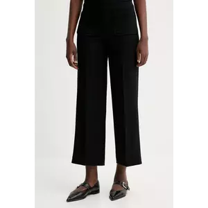 Sessun pantaloni culoarea negru, drept, high waist, 24107014 imagine
