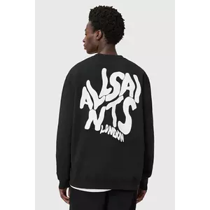 AllSaints hanorac de bumbac ORLANDO culoarea negru, uni, M058NB imagine