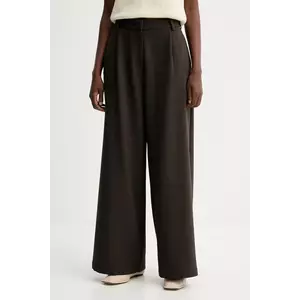 Sessun pantaloni culoarea maro, lat, high waist, 24107024 imagine