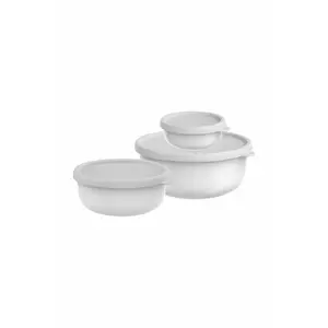 Mepal set recipiente de depozitare cu capace Lumina 2.0 250 / 750ml / 1500 ml 3-pack culoarea alb imagine