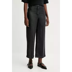 Sessun pantaloni culoarea gri, lat, high waist, 23107000 imagine