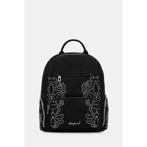 Desigual rucsac POKER FACE CHESTER M culoarea negru, mic, cu imprimeu, 25WAKP35 imagine