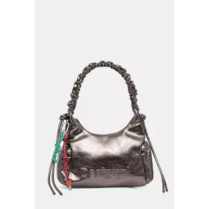 Desigual poșetă HALF LOGO MONTVILLE DARK SI culoarea argintiu, 25WAXPAS imagine