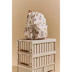 Liewood ghiozdan copii Andreas Backpack culoarea bej, mic, cu imprimeu, LW19643 imagine