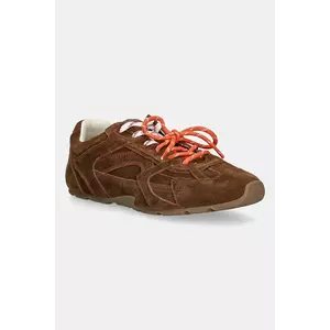 Nokwol sneakers din piele întoarsă Atlas Tan Suede culoarea maro, Atlas Tan Suede imagine