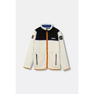 Napapijri hanorac polar pentru copii T-ARBARI culoarea bej, cu imprimeu, NP0A88ZVN1J1 imagine