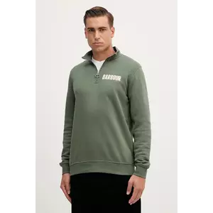 Barbour hanorac de bumbac culoarea verde, cu imprimeu, MOL0640 imagine